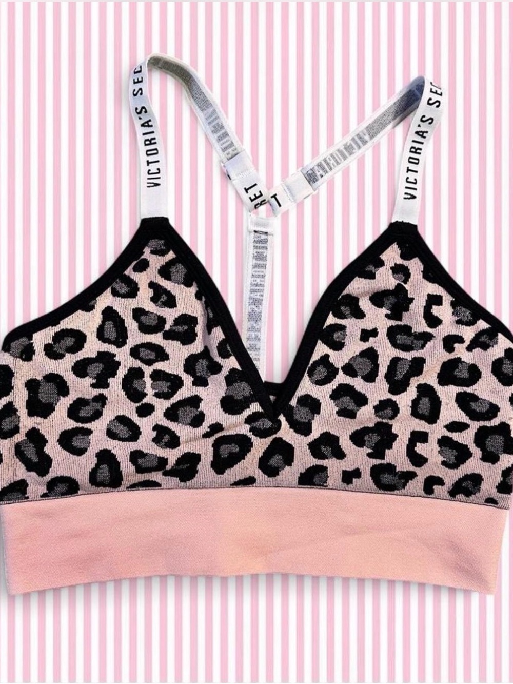 Y2k 2000s Mcbling Victoria's Secret Pink Leopard Seamless Bralette